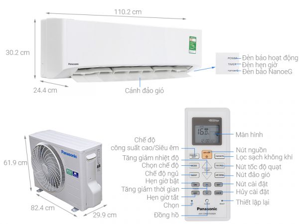 Điều hòa Panasonic 24.000 BTU CU/CS-N24UKH-8